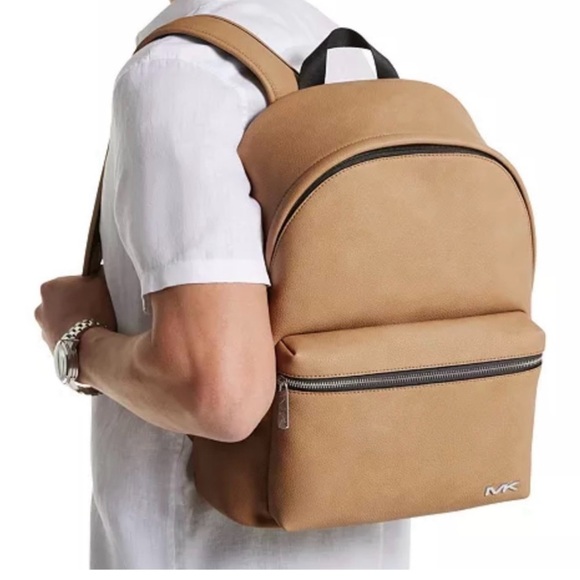 Michael Kors Beige Leather Backpack - Picture 1 of 5